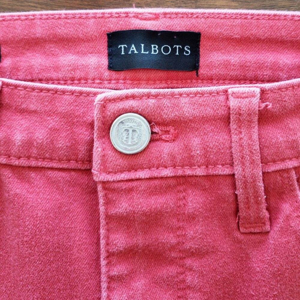 Talbot Flawless High-Waist Jegging Size 4 Slimming Skinny Tapered Leg Pink Coral - Picture 7 of 11